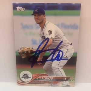 2018 Topps Pete Alonso Pro Debut Mets #102 In Person Autograph (006)